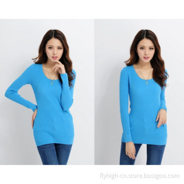 Round Neck Wool Women Pullover